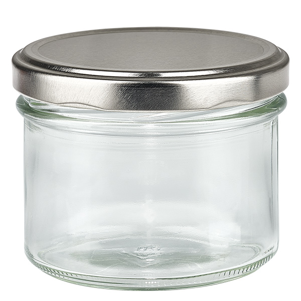 225ml Verre conique avec couvercle BasicSeal argent UNiTWIST