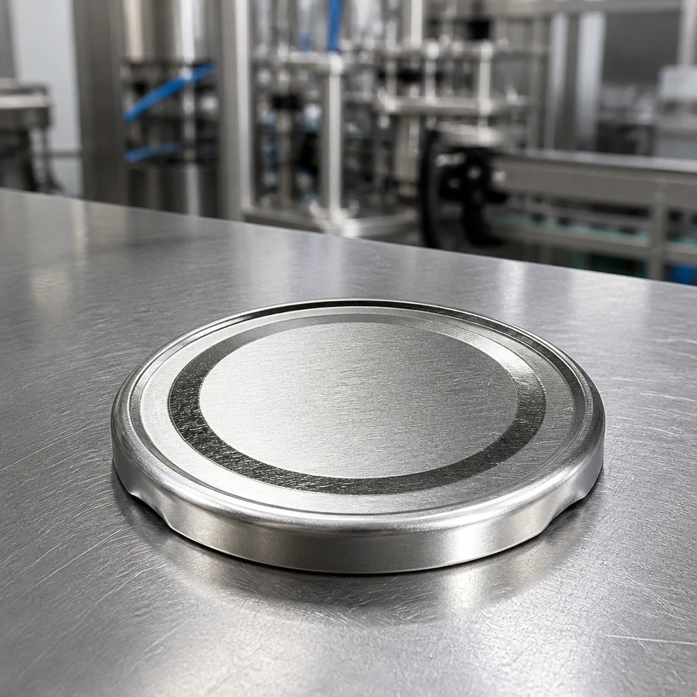 66mm BasicSeal bouchon argenté (TO66deep) UNiTWIST Couvercle rond de 66 mm pour bocaux TO66deep BasicSeal UNiTWIST argenté, avec sa structure annulaire caractéristique