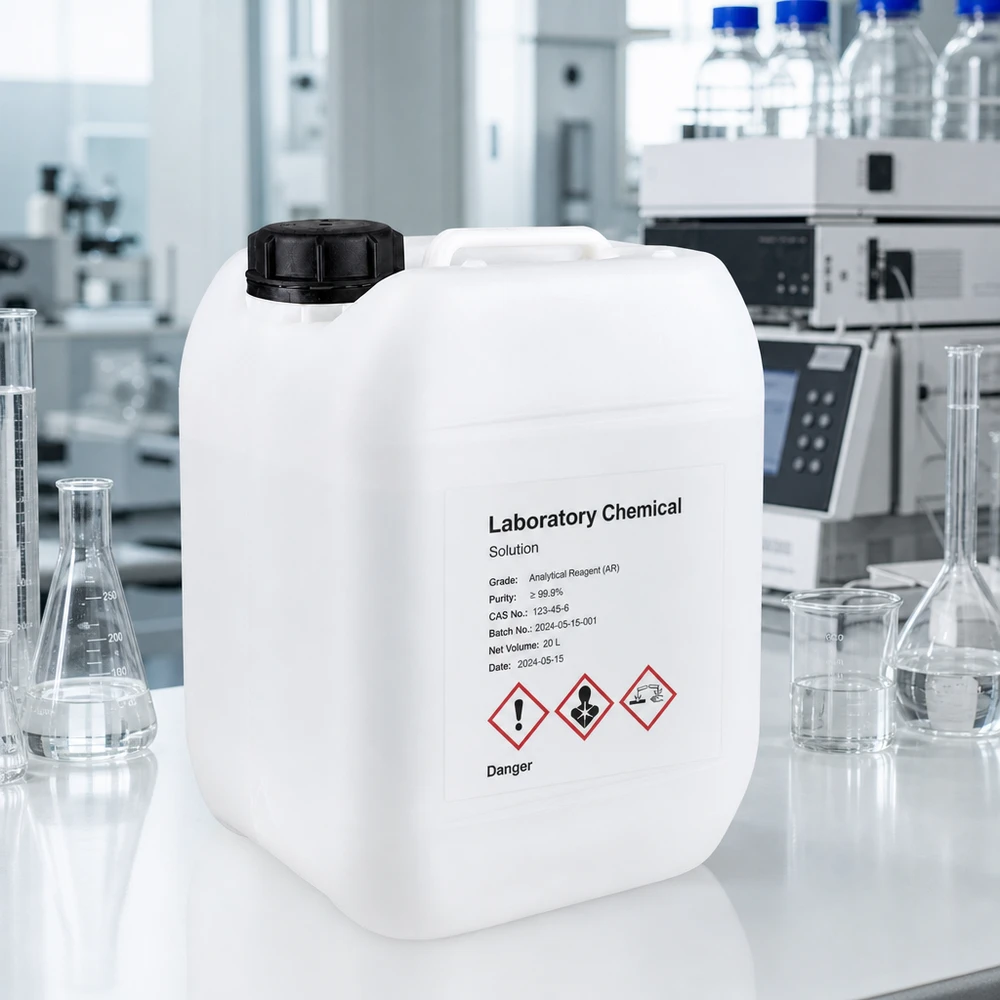 Jerrican de 5 litres avec bouchon à vis Bidon en plastique de 5 litres adapté au contact alimentaire, muni d'un bouchon à vis OV anti-fuites