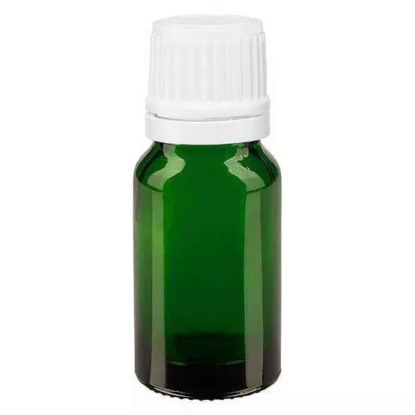 Flacon à pharmacie vert 10ml bouchon à vis blanc Bouchon d'originalité