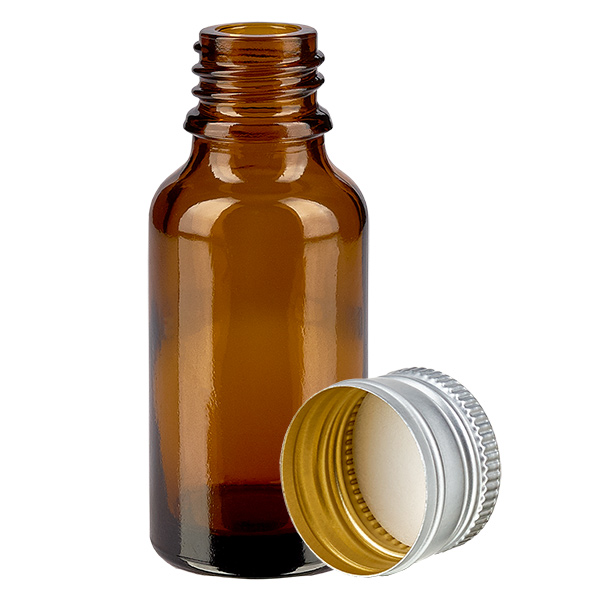 Flacon 20ml 11mm SV alu-argent. STD BrownL. UT18/20