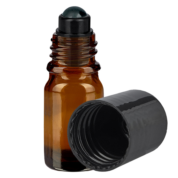Flacon 5ml Roll-On noir STD BrownLine UT18/5