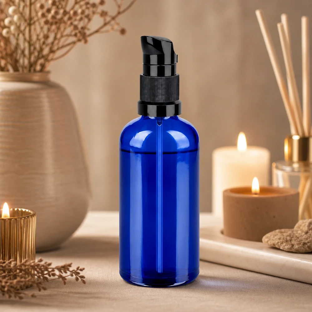 Flacon pompe 100ml noir STD BlueLine UT18/100 Flacon pompe 100ml noir STD BlueLine UT18/100