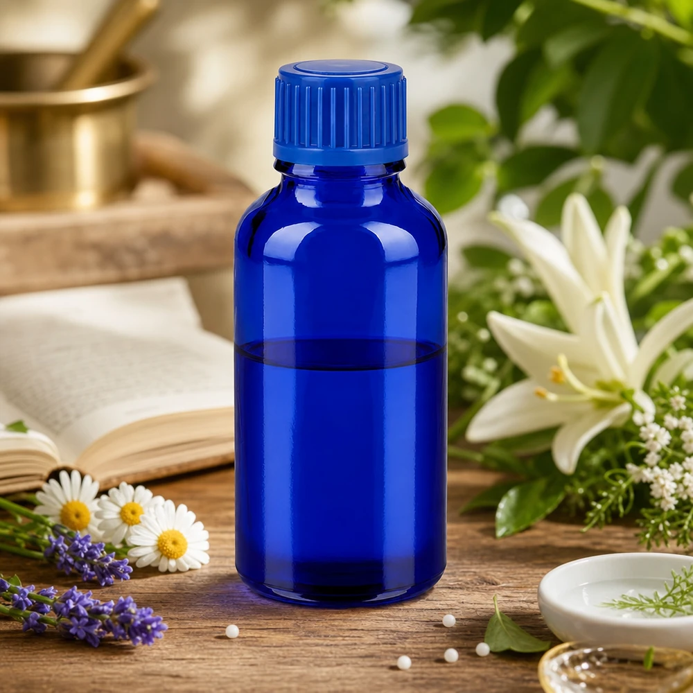 Flacon de 30ml 11mm SV bleu STD BlueLine UT18/30 Bouteille en verre de 30 ml avec un bouchon à vis pratique pour une manipulation facile en laboratoire