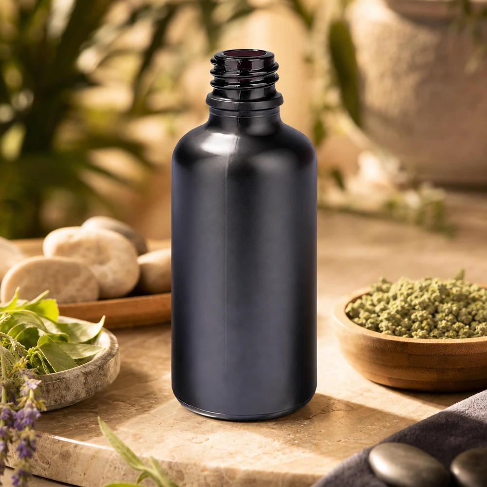 50ml flacon à pharmacie BlackLine UT18/50 UNiTWIST Bouteille de pharmacie réutilisable de 50 ml BlackLine UT18/50 UNiTWIST pour une conservation durable des cosmétiques