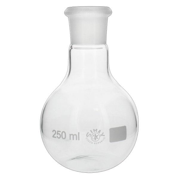 Ballon à fond plat 250 ml à col large, en verre borosilicate avec rodage normalisé 29/32