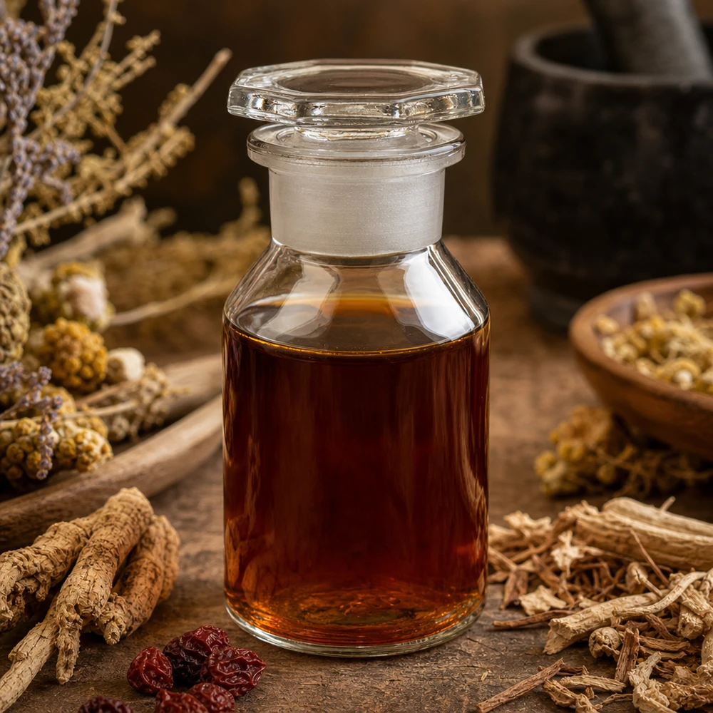 Flacon à col large et conique 50 ml en verre clair + bouchon de verre Flacon à col droit de 50 ml avec col large et bouchon en verre pour les extraits de plantes utilisés en phytothérapie