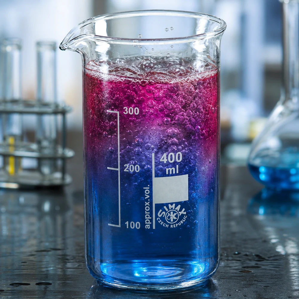 Bécher 400ml en verre borosilicate résistant à la chaleur (forme haute) Bécher de laboratoire gradué de 400 ml, forme haute, avec échelles de mesure visibles de 100 à 300 ml