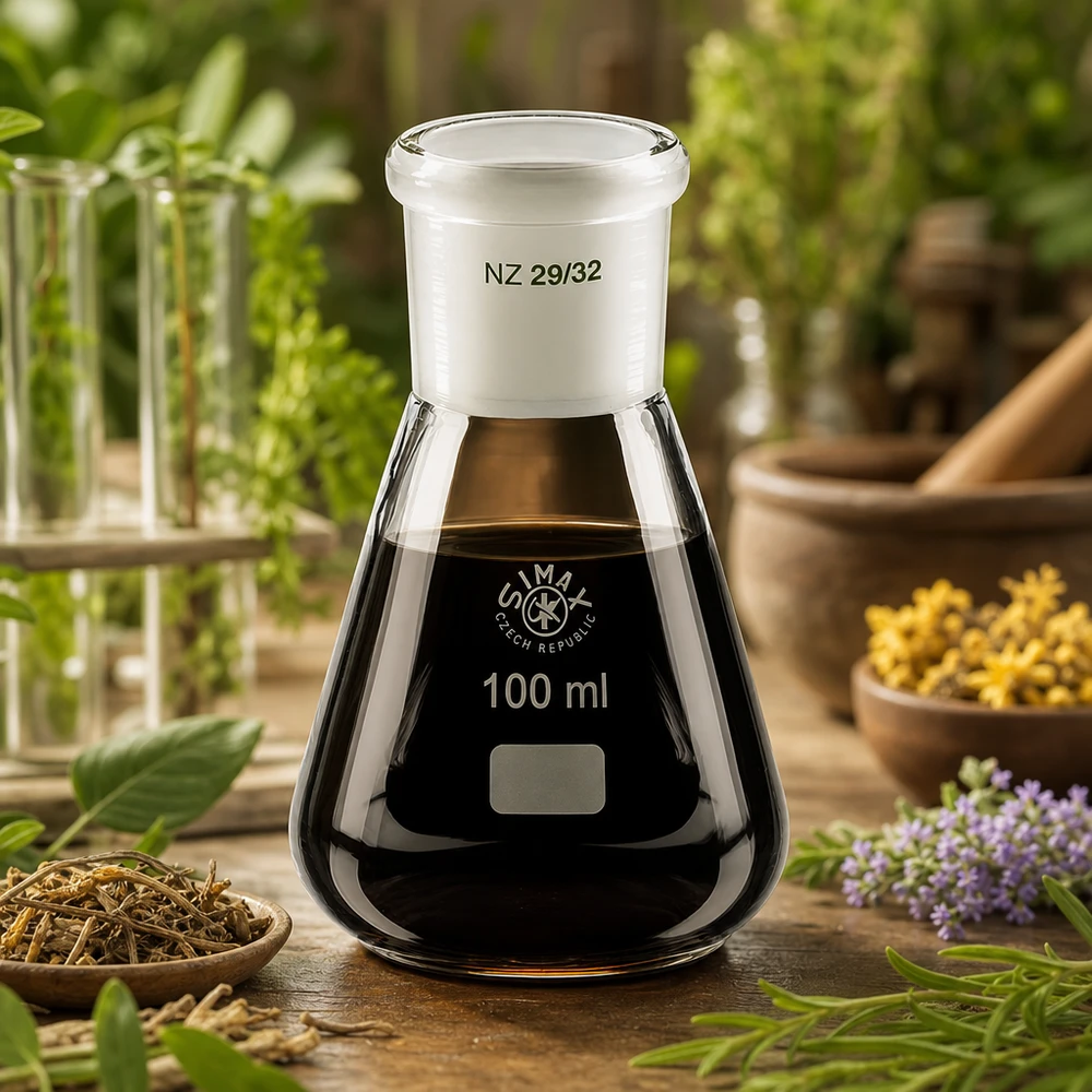 Erlenmeyer 100 ml col large, verre borosilicate avec rodage normalisé 29/32