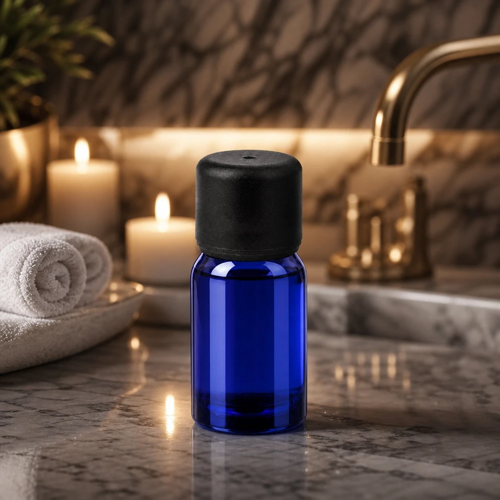 Flacon de 5ml 6mm SV noir STD BlueLine UT18/5 Flacon en verre bleu de 5 ml de haute qualité avec protection UV pour les substances sensibles à la lumière