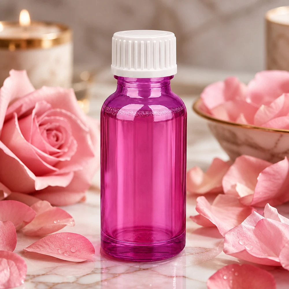 20ml (globules)Flacon 3mm bague de coulée blanc standard PurpleLine.UT18/20 Bouteille d'arôme pratique de 20 ml en verre teinté pour protéger les substances sensibles à la lumière