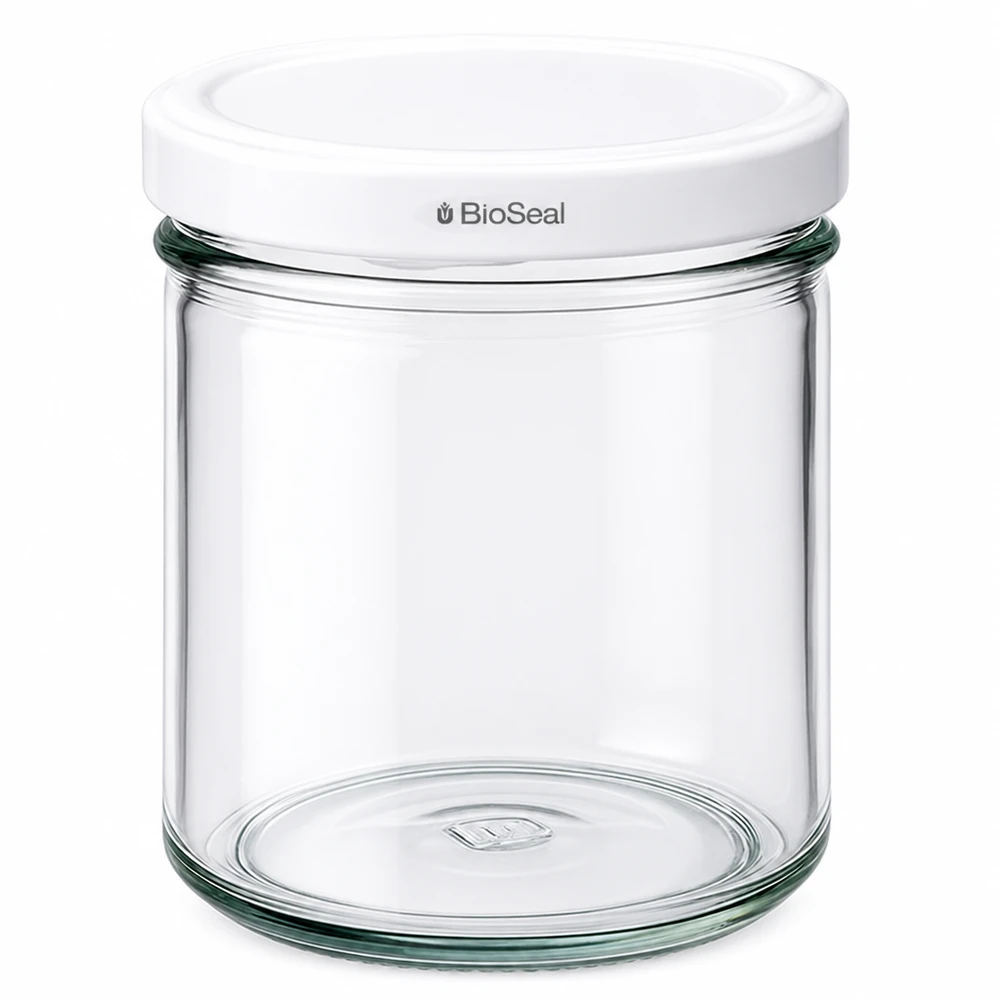 UNiTWIST Pot de conservation 167ml avec couvercle blanc TO66 BioSeal Pot de conservation transparent