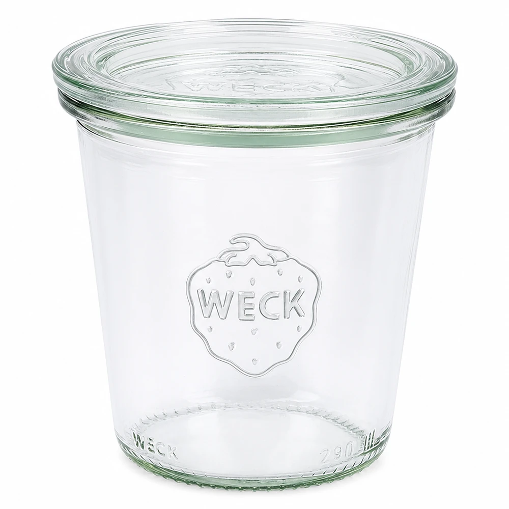 290ml bocal conique haut avec bouchon en verre WECK RR80 WECK Bocal 290ml haut avec couvercle en verre RR80 Bocal transparent pour la conservation et le stockage