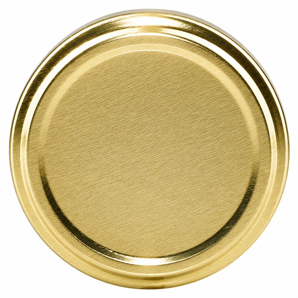 Couvercle à vis rond TO70 doré UNiTWIST BPA-NI BioSeal pour confitures et conserves