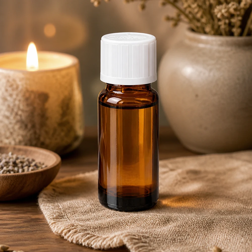Flacon de pharmacie de 10 ml en verre ambré avec bouchon à sécurité enfant, pour huiles essentielles et cosmétiques naturels