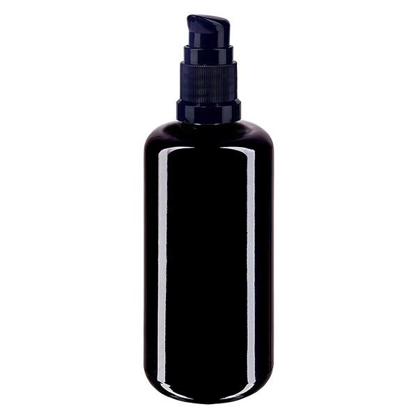 Flacon à pompe viol. 200ml noir pc.