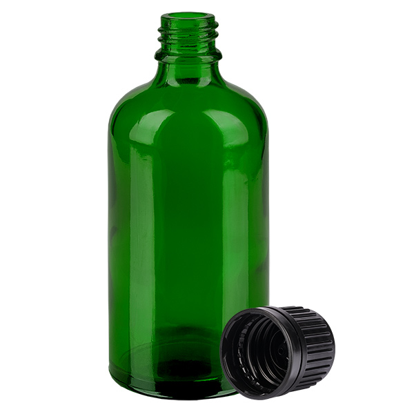 Flacon 100ml 11mm SV noir OV GreenL. UT18/100