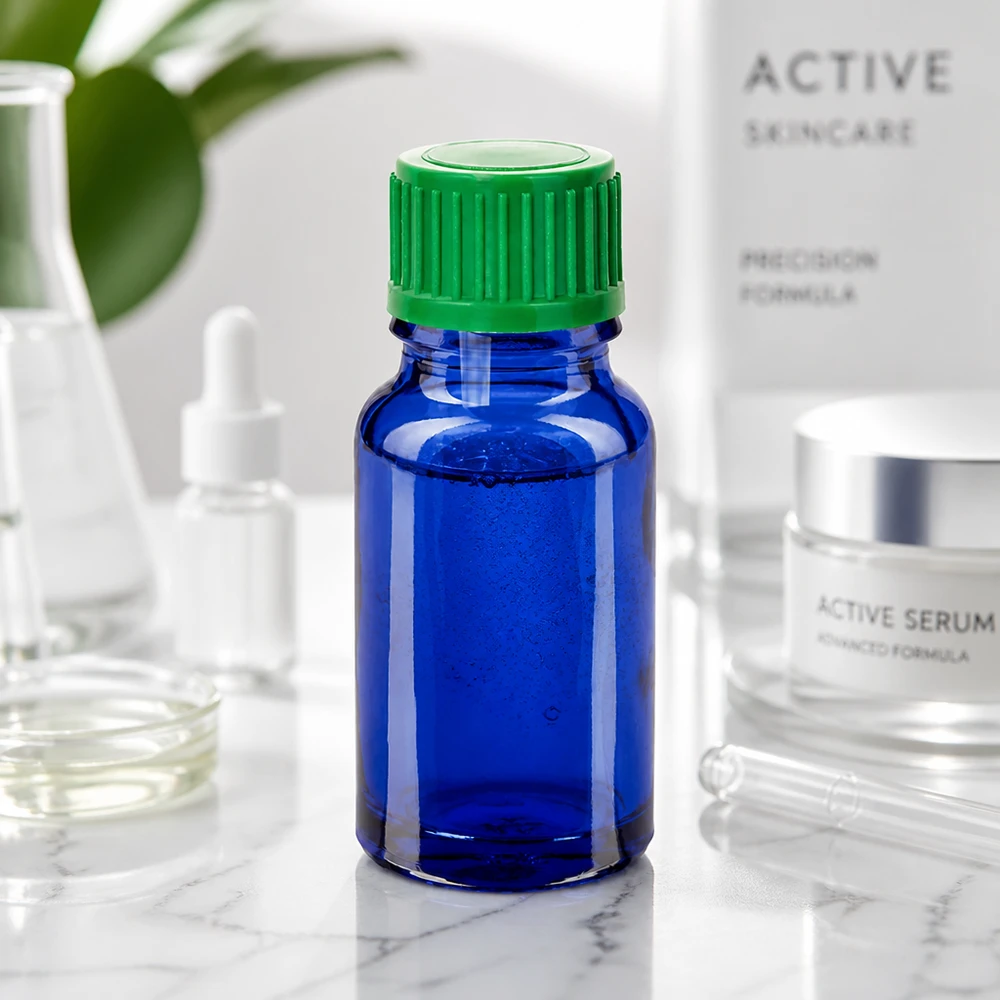 10ml Flacon compte-goutte 0.8mm vert STD BlueLine UT18/10 Flacon compte-gouttes compact BlueLine 10ml avec bouchon à vis vert robuste