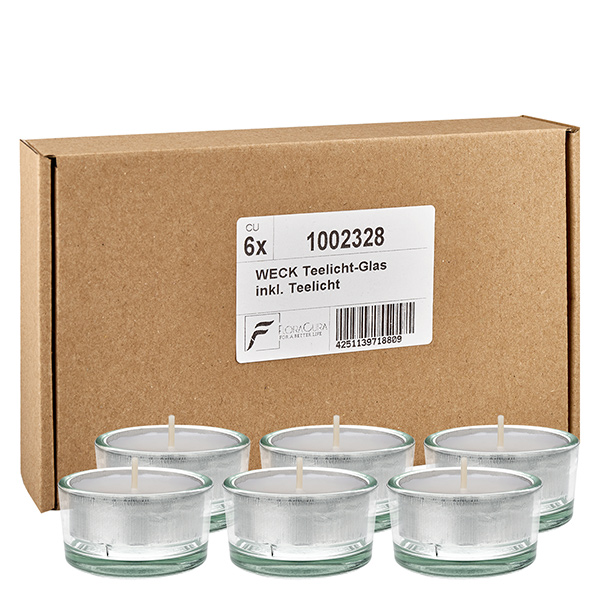 Photophore WECK avec bougies chauffe-plat incluse