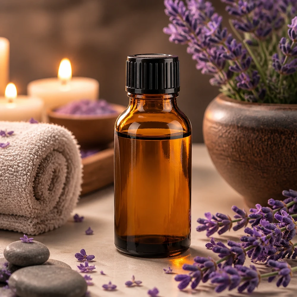 Flacon compte-gouttes STD de 20 ml en verre de protection brun, avec un goulot de 1 mm, pour huiles essentielles