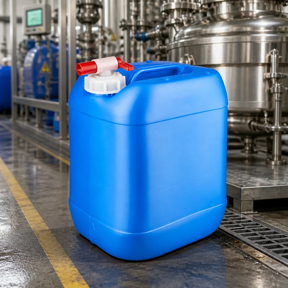 Réservoir de liquide portable de 20 litres, bleu, avec robinet de vidange, destiné à l'industrie et au commerce