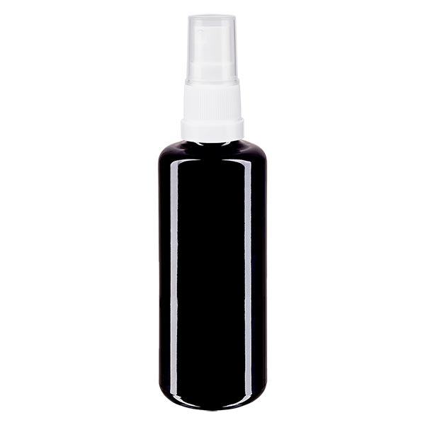 Flacon de pharmacie violet 50ml embout spray blanc
