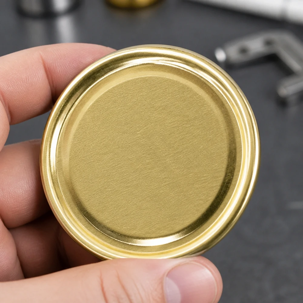 Couvercle à vis rond doré, diamètre 43 mm, UNiTWIST TO43 BioSeal BPA-NI unitemp