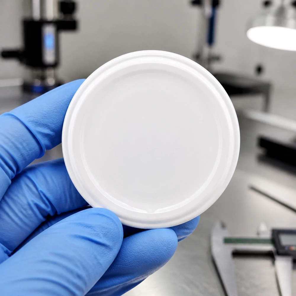 Couvercle de bocal rond et blanc UNiTWIST TO58 avec technologie BioSeal, résistant à la chaleur, unitemp