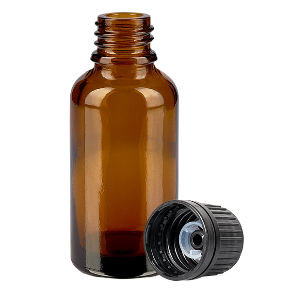 Flacon 30ml (globule) 8mm GR s. OV BrownL. UT18/30