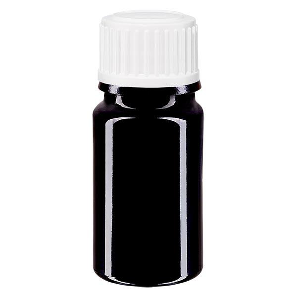 Flacon à pharmacie violet 5ml bouchon à vis blanc Globuli Standard Flacon à pharmacie violet 5ml bouchon à vis blanc Globuli Standard