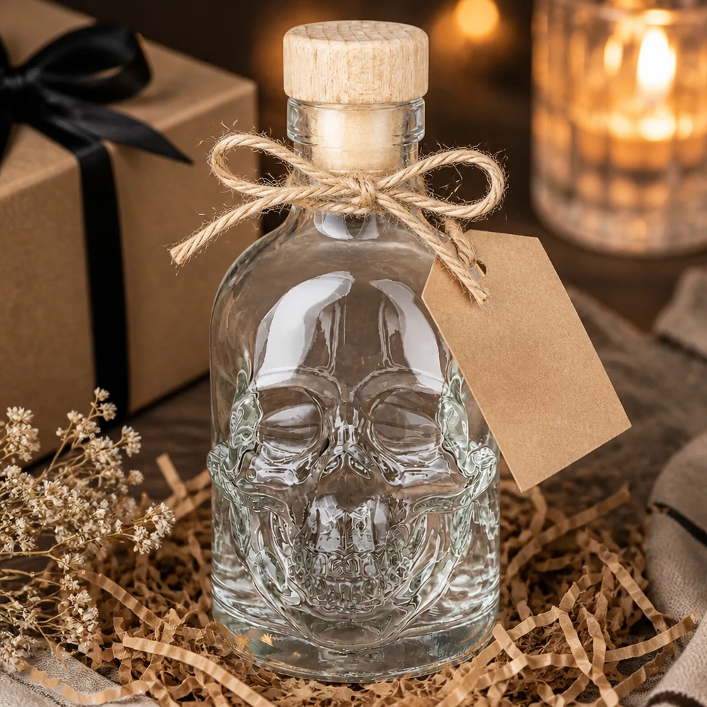 Bouteille en verre 200 ml « Jack » avec bouchon en bois UNiTWIST® Bouteille en verre 200 ml « Jack » avec bouchon en bois UNiTWIST®