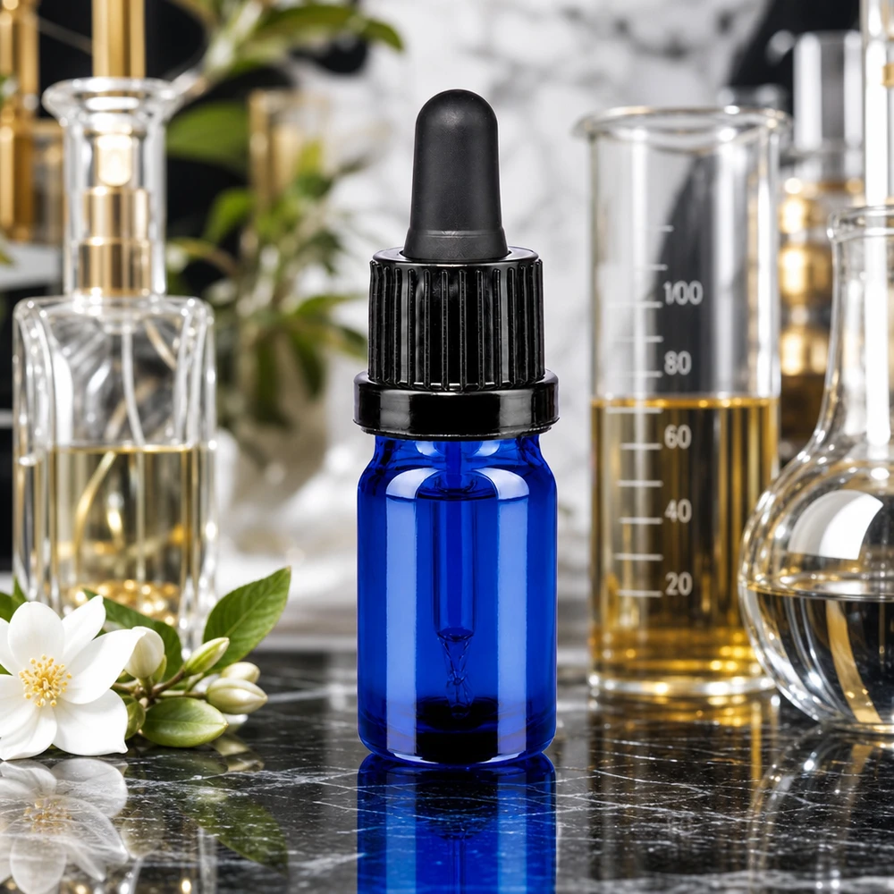 Flacon à pipette 5ml noir OV BlueLine UT18/5 Bouteille à pipette professionnelle de 5ml pour la cosmétique et l'aromathérapie OV BlueLine UT18/5