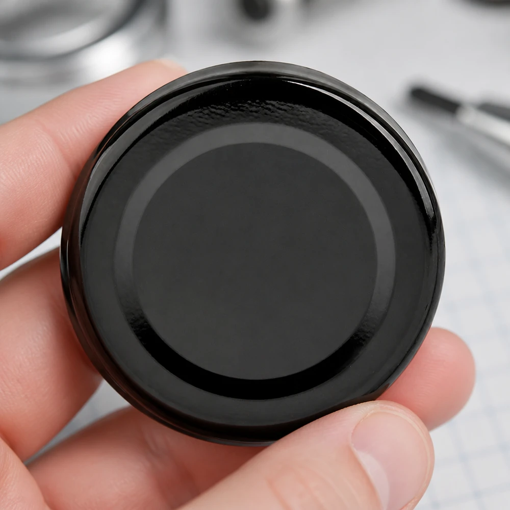 Couvercle BasicSeal noir de 43 mm (TO43) UNiTWIST Couvercle de bocal TO43 noir laqué, 43 mm, BasicSeal UNiTWIST – Vue détaillée