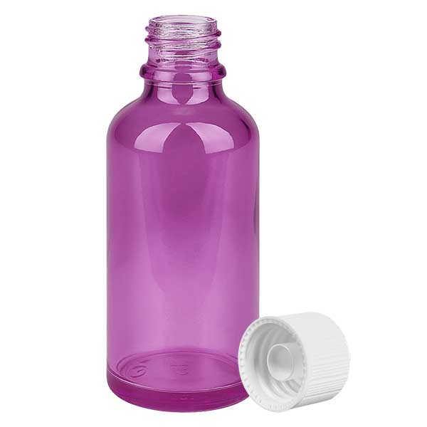 Flacon 50ml bouchon à vis 11mm blanc standard PurpleLine UT18/50