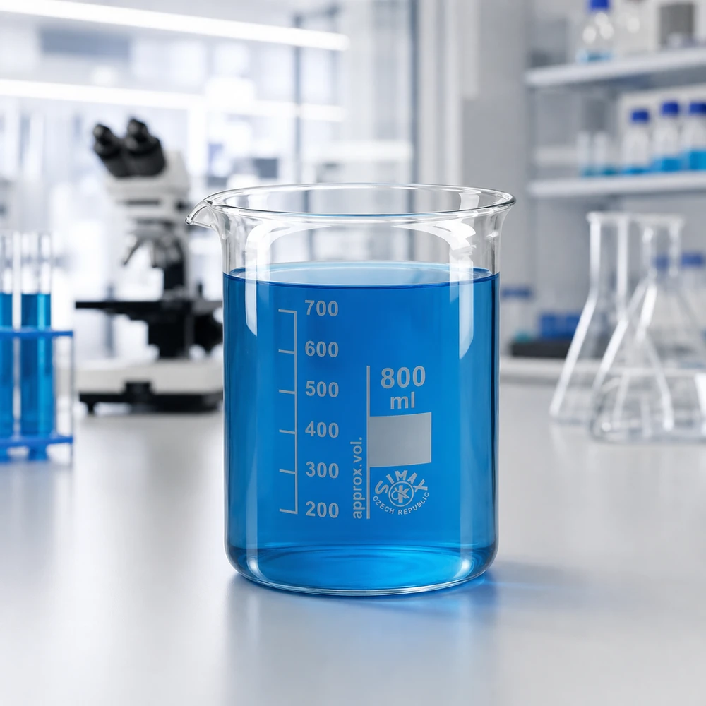 Bécher 800ml forme basse en verre borosilicaté pour les applications de laboratoire et les expériences chimiques