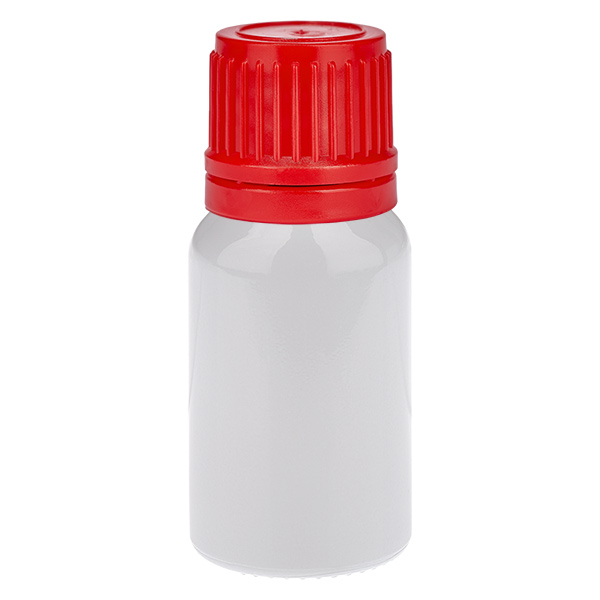 Flacon de 10 ml, bouchon à vis rouge de 11 mm, bouchon d'origine WhiteLine UT18/10 Flacon de 10 ml, bouchon à vis rouge de 11 mm, bouchon d'origine WhiteLine UT18/10