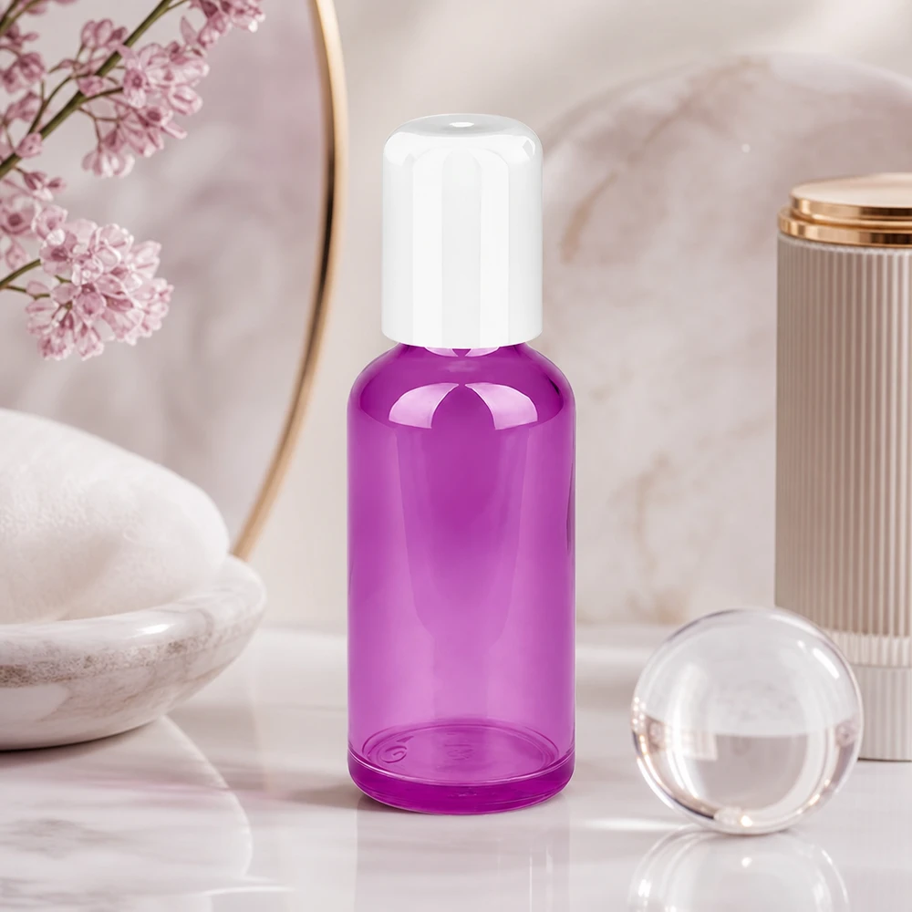 Flacon Roll-On 50ml blanc Standard PurpleLine UT18/50 Récipient PurpleLine Roll-On de 50 ml avec bille roulante pour une répartition uniforme du produit