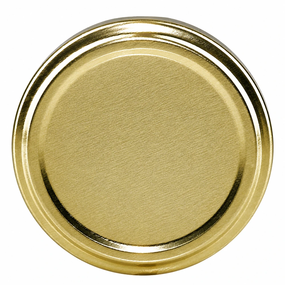 Couvercle rond en métal doré de 66 mm pour bocaux à vis BasicSeal