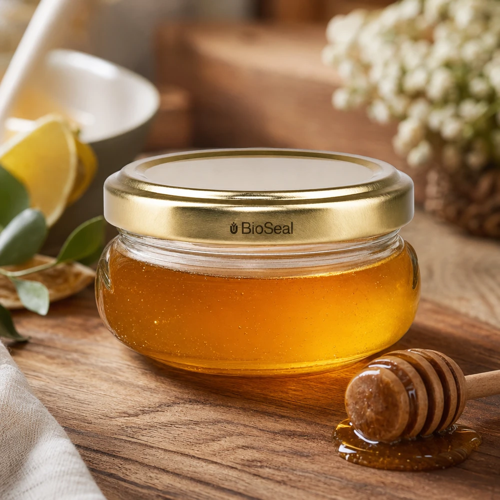 120ml Verre terrine avec couvercle BioSeal or UNiTWIST 120ml Verre terrine avec couvercle BioSeal or UNiTWIST