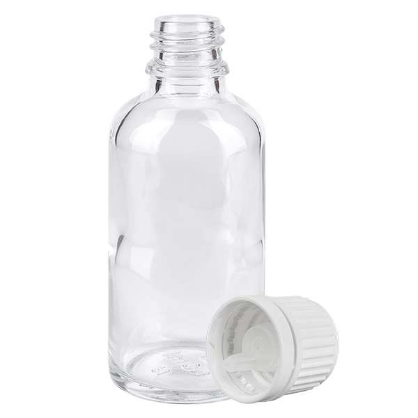 Flacon compte-goutte 50ml 0.7mm blanc OV ClearLine UT18/50