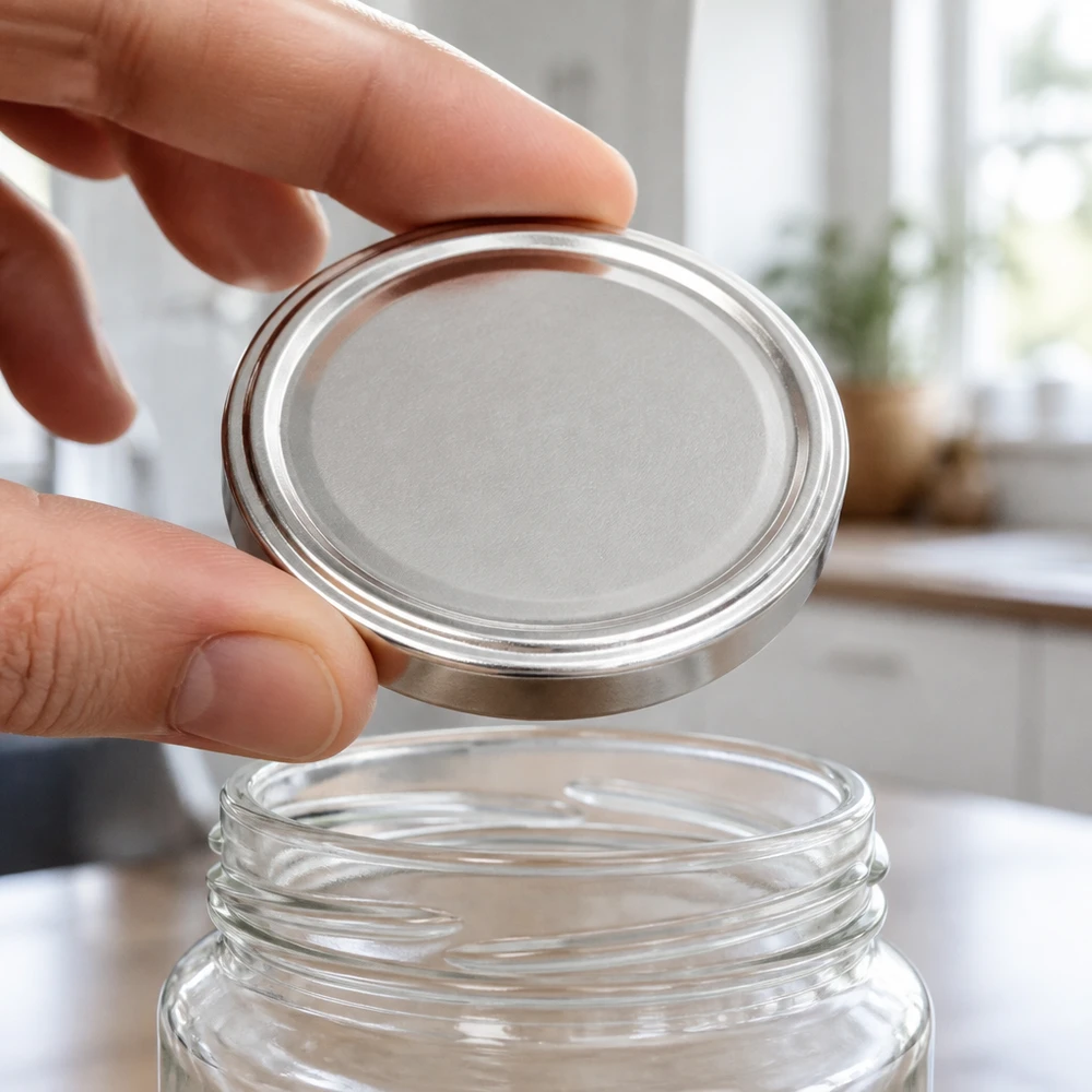 Couvercle de conserve BasicSeal TO100 de 100 mm, à placer sur un bocal en verre vide à couvercle vissé Cuisine