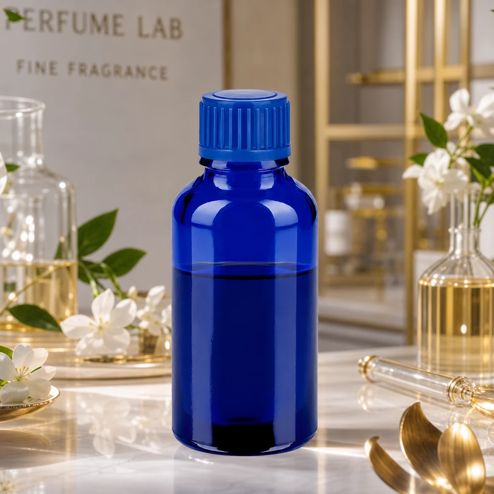 Flacon de 30ml 11mm SV bleu STD BlueLine UT18/30 Flacon de 30 ml en verre au cobalt résistant aux UV avec bouchon compte-gouttes pratique