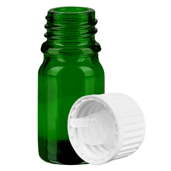 Flacon compte-goutte 5ml 0.9mm blanc STD GreenLine UT18/5 Flacon compte-goutte 5ml 0.9mm blanc STD GreenLine UT18/5