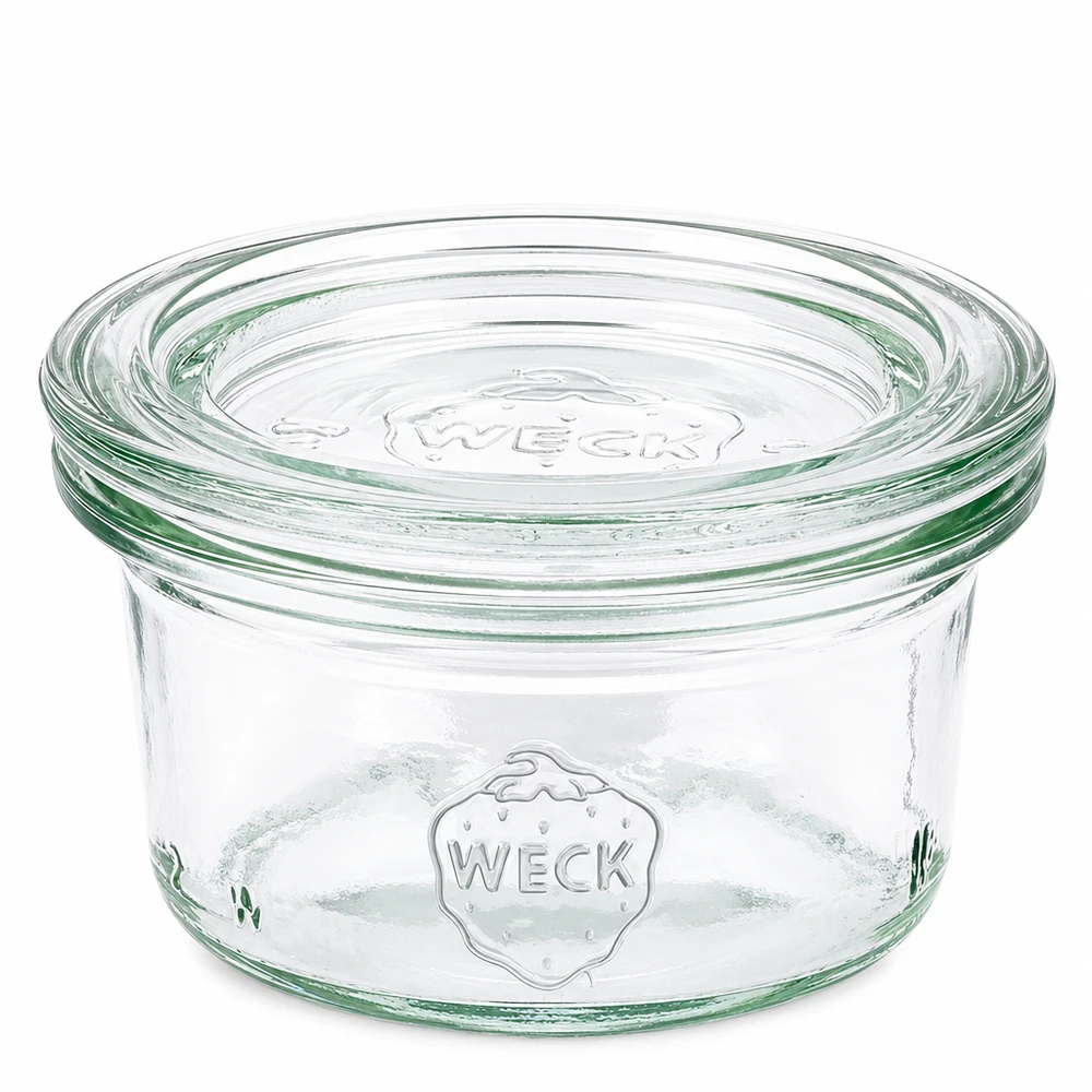 50ml bocal conique avec bouchon en verre WECK RR60 WECK Pot renversé 50ml avec couvercle en verre RR60 Pot de conservation transparent pour confiture et conserves