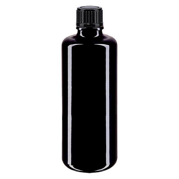 Bouteille de pharmacie viol. 50ml V. goutte. 1mm noir pc