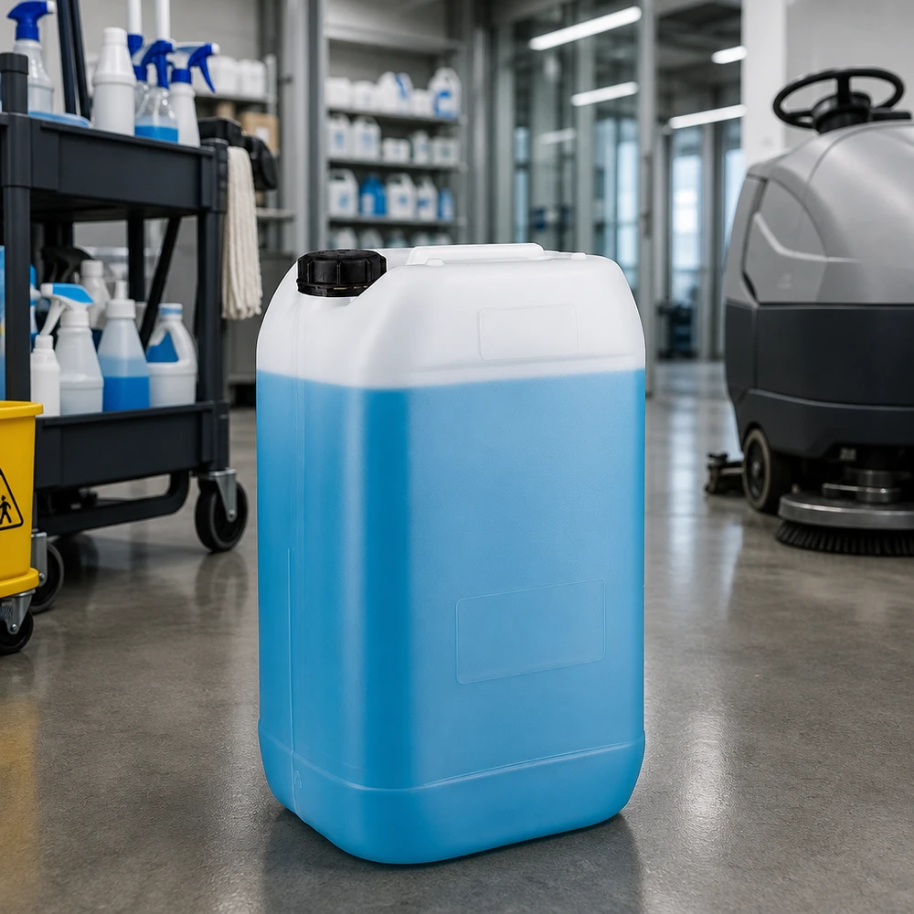 Bidon empilable de 15 L avec couvercle OV anti-fuites pour produits chimiques