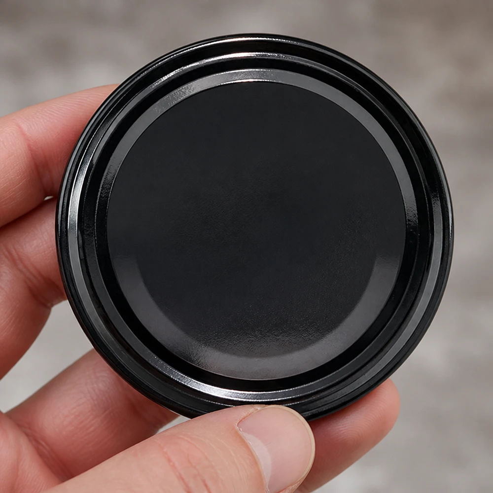 UNiTWIST TO82 noir, BioSeal, sans BPA, UNiTWIST UNiTWIST TO82 BPA-NI Couvercle noir mat brillant Vue détaillée du bord d'étanchéité Technologie BioSeal