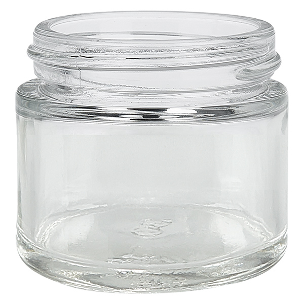 Pot en verre 60ml transparent avec couvercle à insérer UNiTWIST