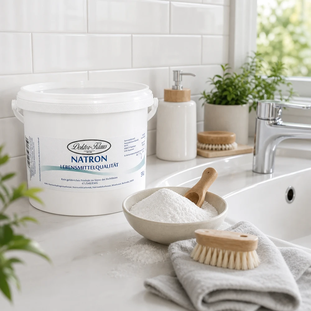 Bicarbonate de soude Doktor Klaus, seau de 5 kg, apte à l’utilisation alimentaire Bicarbonate de sodium Doktor Klaus 5kg qualité alimentaire dans un bidon pratique pour une utilisation polyvalente