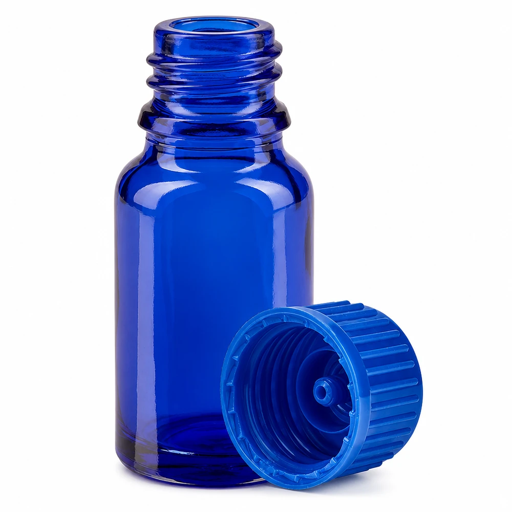 Flacon de 10ml 11mm SV bleu STD BlueLine UT18/10 Flacon de laboratoire bleu de 10 ml à filetage standard idéal pour les applications goutte à goutte et les mélanges